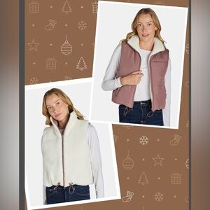 No Boundaries Reversible women’s Vest size XS 0-2 New with tags Teddy fleece